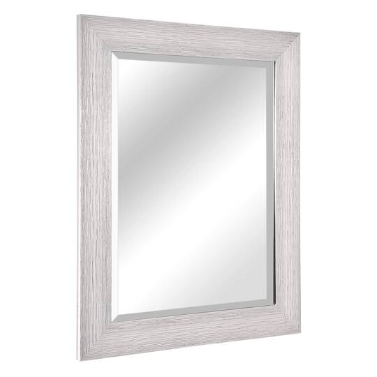 Head West® Textured Chrome Rectangular Wall Vanity Mirror